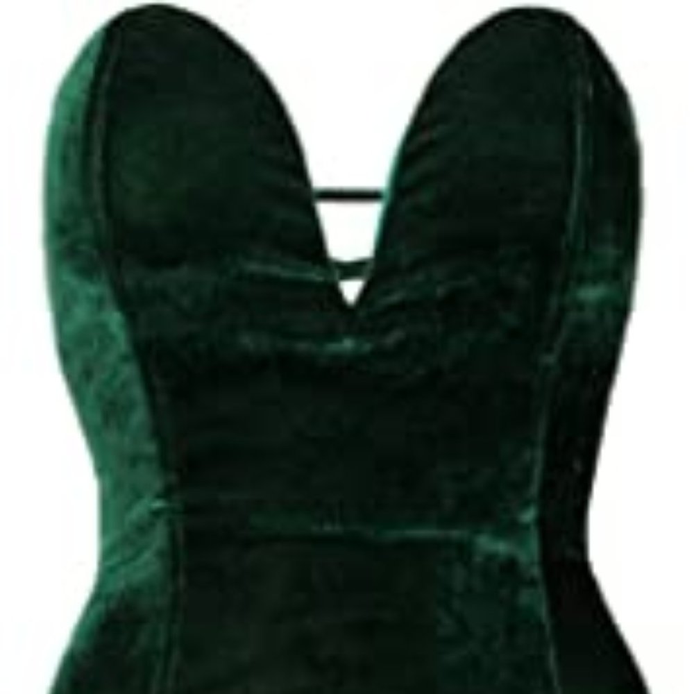 Choies Women's Dark Green Sexy Plunge Neck